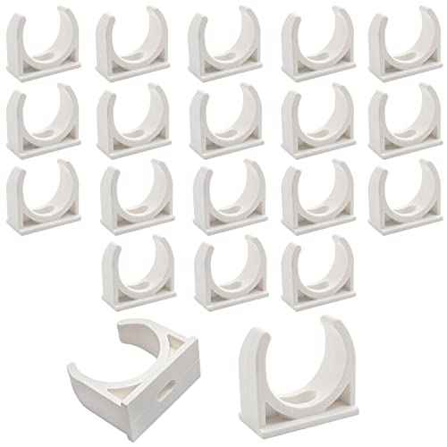 1 Inch PVC Water Pipe Clamps Clips, U-Shaped Buckles PEX Clips Pipe Hangers Clamps, PEX Holder Pipe Support for Water Pipes Tubing Hoses(20 Pack)