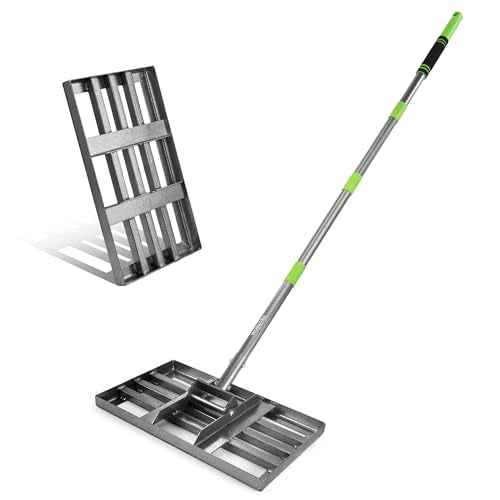 WORKPRO Lawn Leveling Rake, Heavy Duty Leveling Rake with 17¡± x 10¡± Ground Plate, Yard Leveling Rakes with 6FT Adjustable Handle, Metal Lawn Leveler for Garden, Backyard, Golf Course, Farm, Pasture