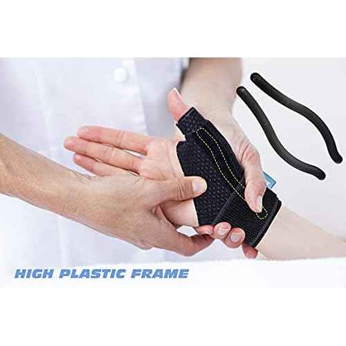 Compression Reversible Thumb & Wrist Stabilizer Splint(Improved Version) for BlackBerry Thumb, Finger, Pain Relief, Arthritis, Tendonitis, Sprained, Carpal Tunnel, Stable, S-M