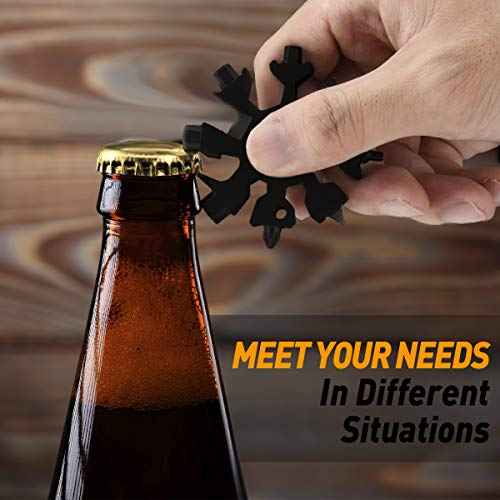 Stocking Stuffers Gifts for Men 18-in-1 Snowflake Multitool, Christmas Birthday Gifts for Men Dad Husband Him Grandpa, White Elephant Gifts for Dad Who Have Everything, Cool Gadgets Tools