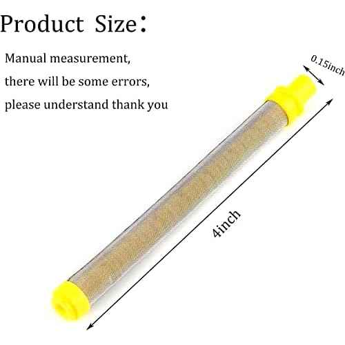89324 0089324 Filter Fine 100 Mesh for Wagner Airless Spray Paint Gun Filter 581-062 154675 0516732 (4/Pack)
