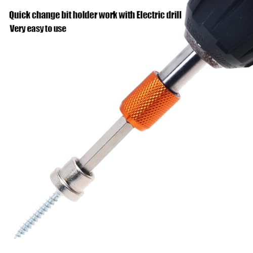 AUTOTOOLHOME 6pcs Drywall Screw Bit Magnetic Drywall Screw Setter Driver Bits for Plasterboard with 2" Quick Change Drill Bit Holder Positioning Bits Batch Head