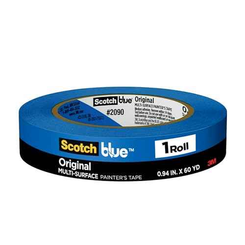 ScotchBlue Original Multi-Surface Painters Tape, 1 Inch Wide (0.94 In. x 60 Yds), 1 Roll, Blue Paint Tape Protects Surfaces and Removes Easily, Masking Tape for Indoor and Outdoor Use (2090-24NC)