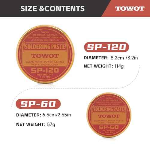 TOWOT Solder Flux For Soldering Flux Paste For Electronics Rosin 2.12 Oz (60g)