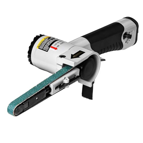 Tezoro 3/8" x 13" Air Belt Sander - Mini Handheld Grinding & Polishing Tool