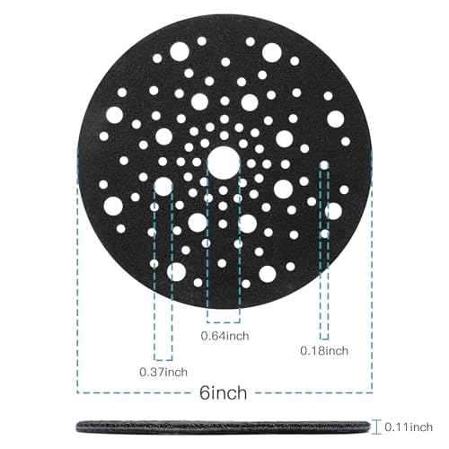 203343 Sanding Pad 6 Inch Hook and Loop Sander Protection Pad fit for Festool Random Orbit Sanders Festool 150, ES 150, ETS 150, ETS Ec 150, WTS 150, 2 Pieces¡¦