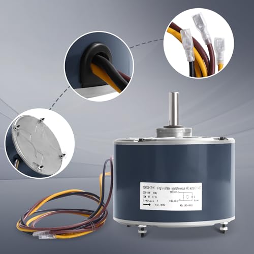 Bbsjujnn 1/10 HP Condenser Fan Motor 208-230V 1100RPM Replacement for HVAC