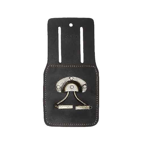 Style n Craft Spring-Loaded Swivel Hammer Holder, Full-Grain Oiled Leather Hatchet Holder, Compatible with All Types of Hammers and Hatchets, Dark Brown (74440)