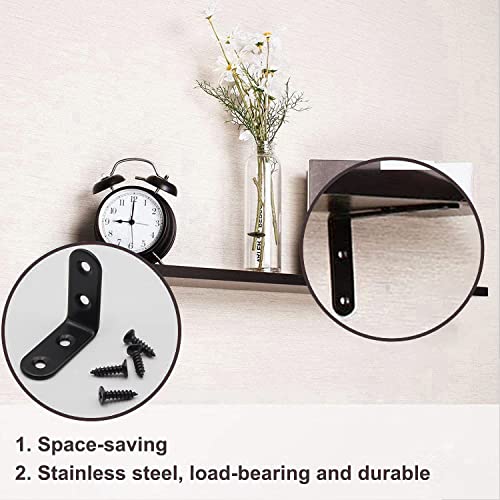 YAMASO 20PCS Stainless Steel L Bracket Corner Brace Set with Screws - Reinforcement Hardware