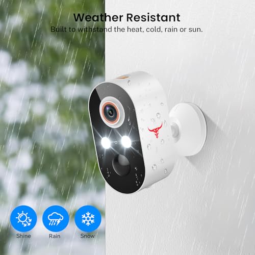 Orbitell Security Camera Wireless Wi-Fi Camera with Color Night Vision, Two Way Audio, AI Human Detection, Cloud Storage, Real-time Alert.