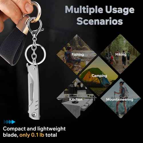 Folding Scalpel Knife, Pocket Keychain Knife for Men, EDC Utility Knives with Bottle Opener, Surgical Knives with 10pcs Replaceable Blades