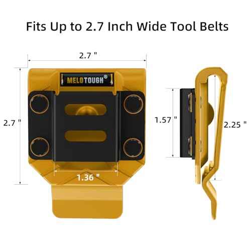 MELOTOUGH Drill Belt Clip,Drill Holder for Tool Belt,Measuring Tape Holder for Impact Driver,Tape Measure