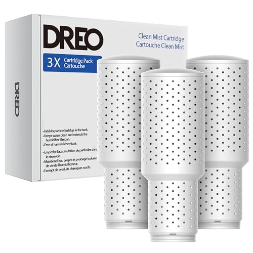 DREO Demineralization Cartridge 3-Pack for Humidifiers HM311/524 – Reduces White Dust