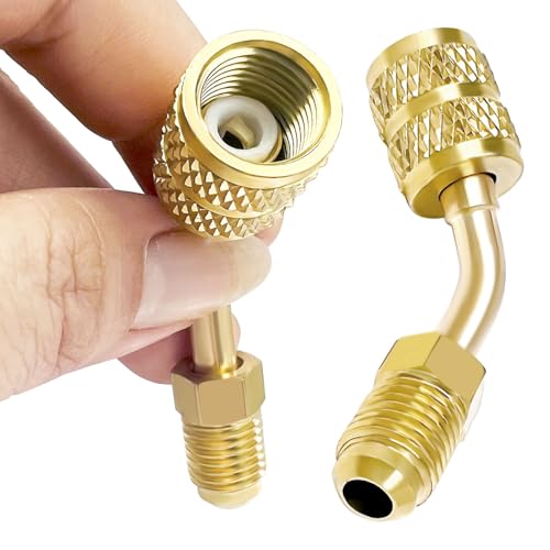 R410a Mini Split System Adapter 5/16 to 1/4 Inch SAE Quick Coupler - 2 Pack