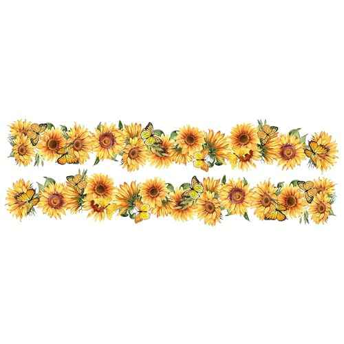 Wall Stickers Floral Wall Decals Large Vine Flower Wall Decor Removable Mural Trim for Walls Peel and Stick for Bedroom Living Room Bathroom Leaves £¨36 Styles (A5-18 30 * 90cm*1pcs)