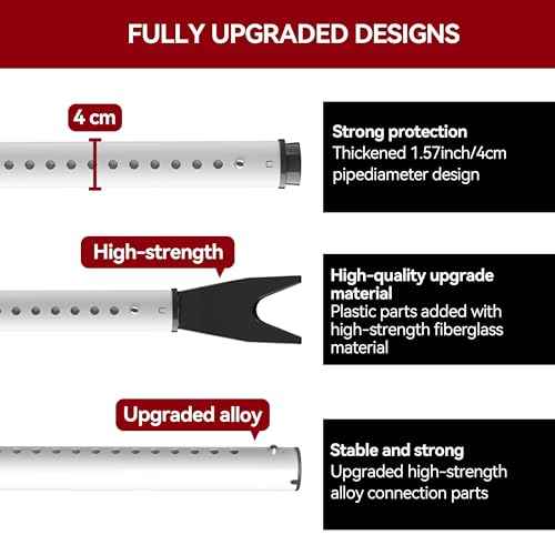 AceMining Upgraded Door Security Bar & Sliding Patio Bar, Heavy Duty Stoppers Adjustable Jammer for Home, Apartment, Travel (1 Pack,White)