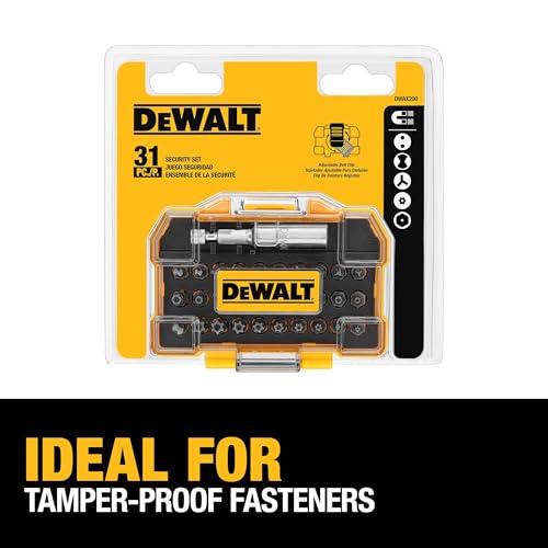 DEWALT 31-Piece Security Bit Set with Case & Magnetic Holder, One Size