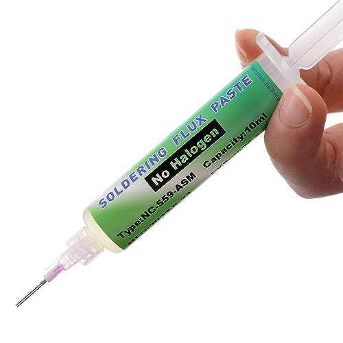Solder Flux, 559 No Clean Soldering Flux Paste,Lead Free Rosin Flux,10cc Tacky Soldering Flux,Soldering Liquid Flux for Electronics,For BGA,SMD,USB Socket Repairing (10ml)