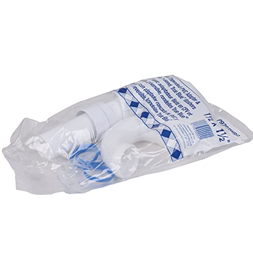 Oatey Dearborn 1-1/2-Inch PVC P-Trap with Threaded Adapter & Reversible J-Bend