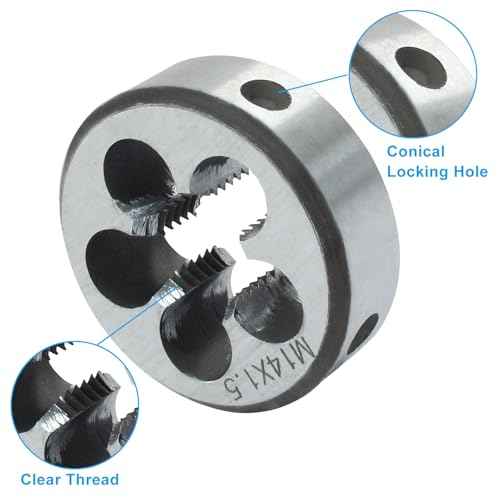 M14 x 1.5 Metric Tap and Die Set, HSS Machine Thread Tap Die Set, M14 x 1.5mm Right Hand Thread Tapping Tool