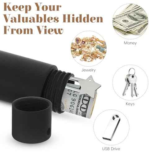 Travel Hair Brush Hidden Safe: 7.8in Portable Hair Brush Secret Compartment Items for Car & Beach - Dual Function Hairbrush Hidden Compartment to Hide Money, Cash, Jewelry, Valuables