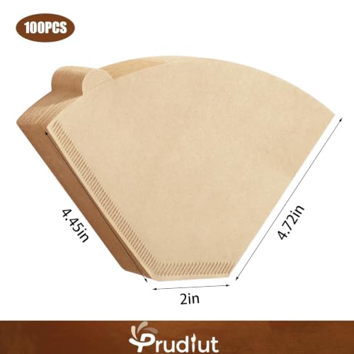 Prudiut 200 Count #4 Cone Coffee Filters U4/200Pcs for Ninja & Drip Coffee Makers