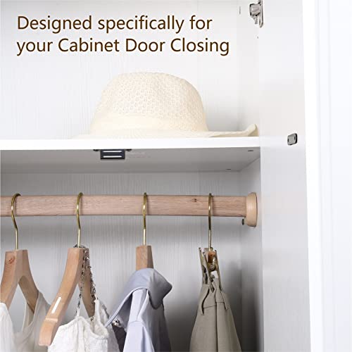 Mousike 4 Pack Black Magnetic Cabinet Catch 30lb Strong Door Latch