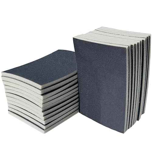 20 PCS 3 x 4 Inch 600 Grit Sanding Sponge, Ultra Fine Sanding Sponges Pads, Soft Foam Hand Sander Block Wet Dry Sandpaper for Model Drywall Metal Wood Furniture Polishing
