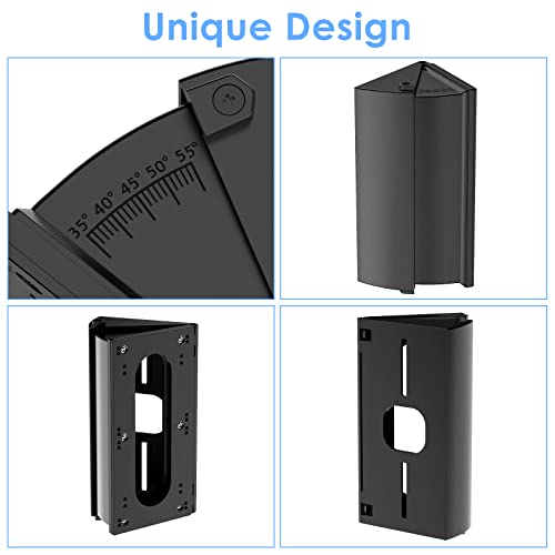 RIOVO Black Adjustable Doorbell Mount Bracket 30-55° Compatible with Ring & Blink