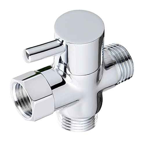 Solid Brass 3-way G1/2 Shower Diverter Chrome Plating