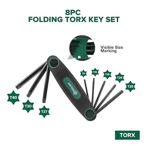 25-Piece Folding Allen Wrenches Sets, 3-Pack Metric & SAE & Star Hex Key Set, Heat Treated Cr-V Steel Allen Wrenches, Perfect for DIY, Auto Repair or Household Maintenance (Folding Style)