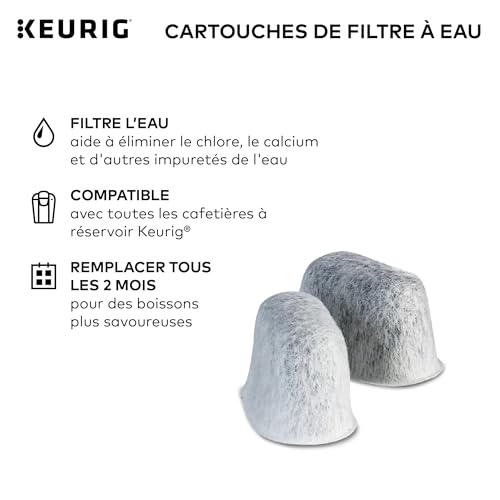 Keurig Water Filter Refill Cartridges 2 Count – Compatible with 2.0 K-Cup Makers