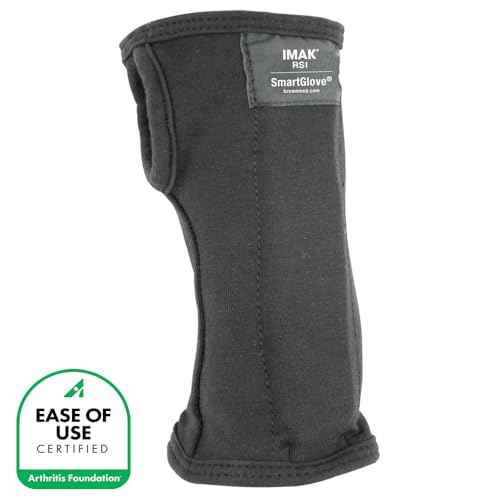 IMAK Brownmed RSI SmartGlove - Glove for Arthritis, Tendonitis & Carpal Tunnel - Compression Glove - Working & Gaming Wrist Support Brace with Splint - Medium