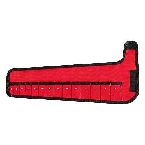 TEKTON 14-Tool Stubby Combination Wrench Pouch (6-19 mm) | OTP21206 | Made in USA