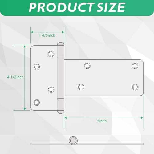 Wmebee Black 5-inch Heavy Duty Gate Hinges Pack of 4 - 260 Lb Capacity