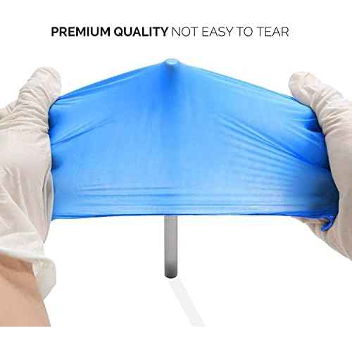 Intco Basic Disposable Vinyl Exam Glove100Pcs,XL Size,Cleaning Gloves,Food Service Gloves,Powder Free,Latex Free,Non-Sterile for All Purposes,Blue (BMPF3004B)