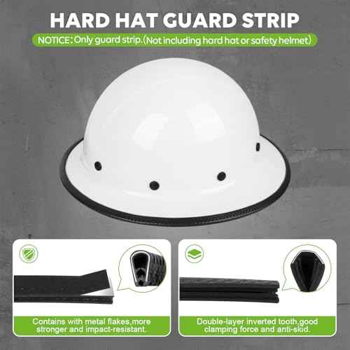 GREEN DEVIL Full Brim Guard, Hard Hat Guard Strip,Hard Hat Accessories for Strengthen Helmet Protection,1PCS Length 36.6in£¬Not Including Hardhat