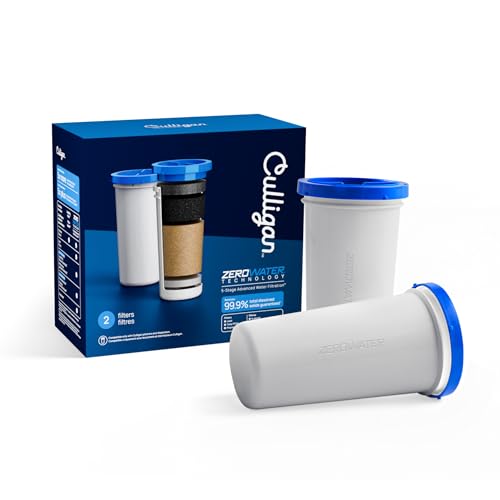 Culligan ZeroWater 2-Pack Replacement Water Filters | Reduces PFAS & Contaminants