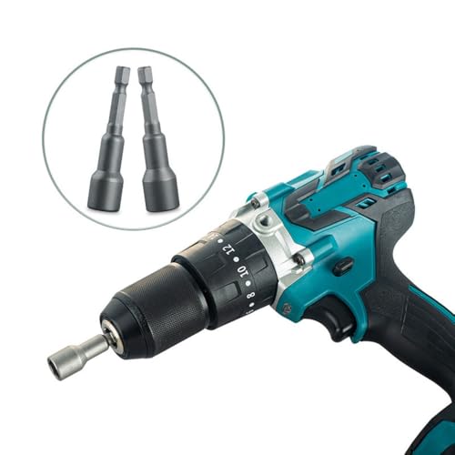 10 PCS 5/16 Nut Driver, Ultra Magnetic Nut Driver Set for Impact Drill, Standard British 5/16 Impact Driver Bits, 2.5 Inches (65mm),1/4 Inch Shank