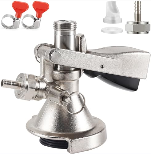 Hilangan A-Type German Slider Keg Coupler with SS304 Probe, Brass Body, 60psi Relief