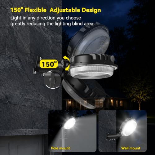 AIKVSXER 150W LED Barn Light Dusk to Dawn Outdoor Floodlight 22500LM 6500K