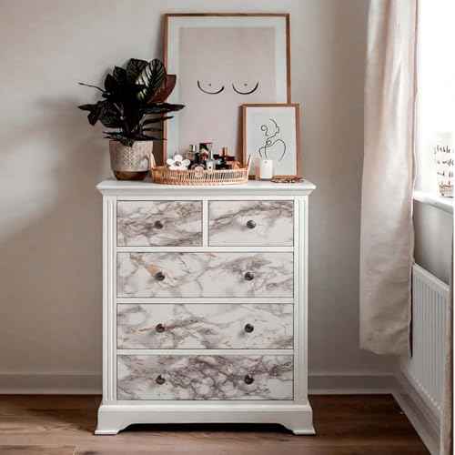 Abyssaly Marble Contact Paper Brown Peel and Stick Countertops Waterproof Glossy Granite Wallpaper Self Adhesive Vinyl Roll Countertop Wrap Easy Peel & Stick for Kitchen Bathroom, 17.7" ¡¿ 118"