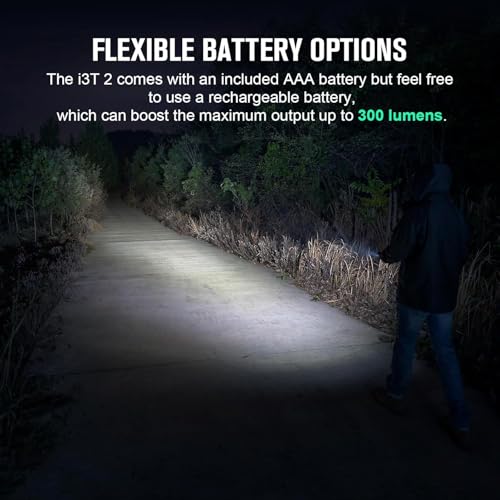 OLIGHT I3T 2 EOS Black Pocket EDC Flashlight - Compact, Waterproof, 200 Lumens