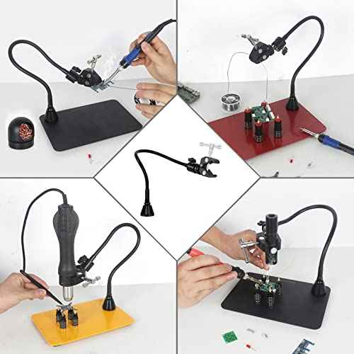 Helping Hands Soldering, NEWACALOX PCB Mounts Clamps Heat-Gun Bracket Third Hand Holder Tool for Soldering, Holding,Welding