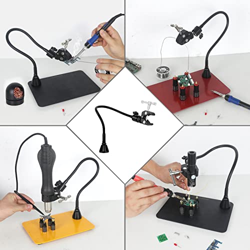 Helping Hands Soldering, NEWACALOX PCB Mounts Clamps Heat-Gun Bracket Third Hand Holder Tool for Soldering, Holding,Welding