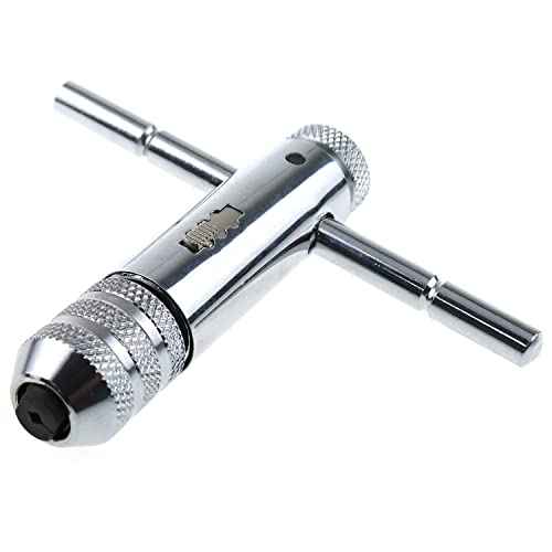 T-Handle Tap Wrench E-outstanding M3-M8 Adjustable Silver T-Handle Ratchet Drill America - DWTD338R 1/16-1/4" Ratcheting DWT Series