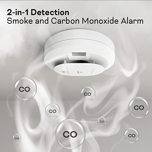 Kidde Hardwired Smoke & CO Detector 2-Pack with Voice Alerts & Battery Backup