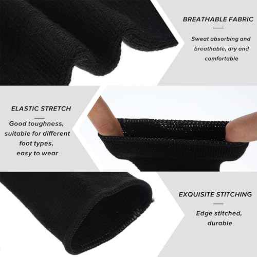 2 Pair Kids Ankle Brace Stabilize Joints, Child Ankle Support Compression Sleeves,Knitted Ankle Support Brace Ankle Sleeve for Jogging Running Gymnast Fitness 7-12 Years Boys Girls (Black)