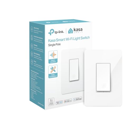 Kasa Smart Light Switch HS200 - Single Pole, Neutral Wire Required, White, 1 Pack