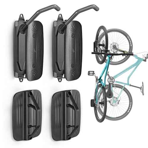 monTEK Swivel Bike Wall Mount ? 2 Pack Garage Bike Hanger & Space-Saving Vertical Bike Rack for Garage & Apartment, Sturdy Bike Storage Hook Holds 66 lbs, Easy Installation & Scratch-Proof Design